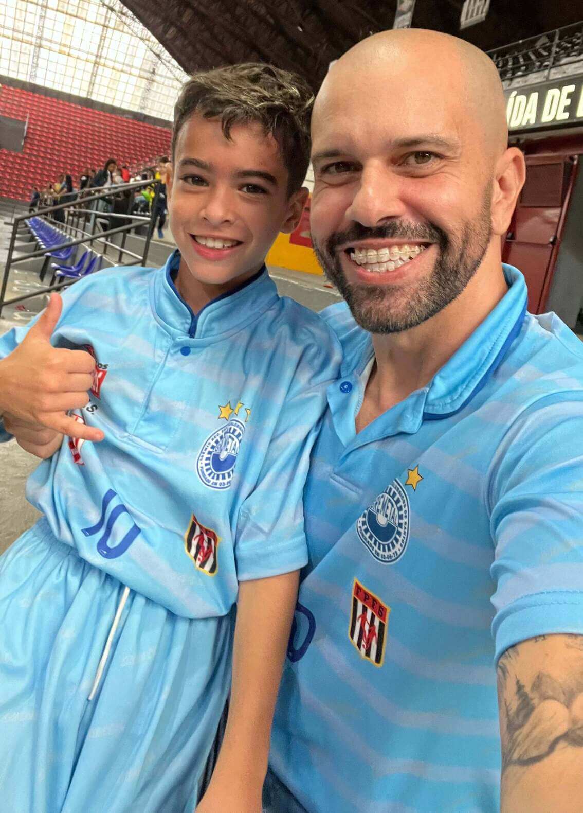 Hamilton Salem e seu filho Lucas